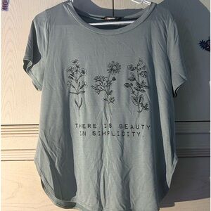 Minette • Blue Shirt w/ side slits